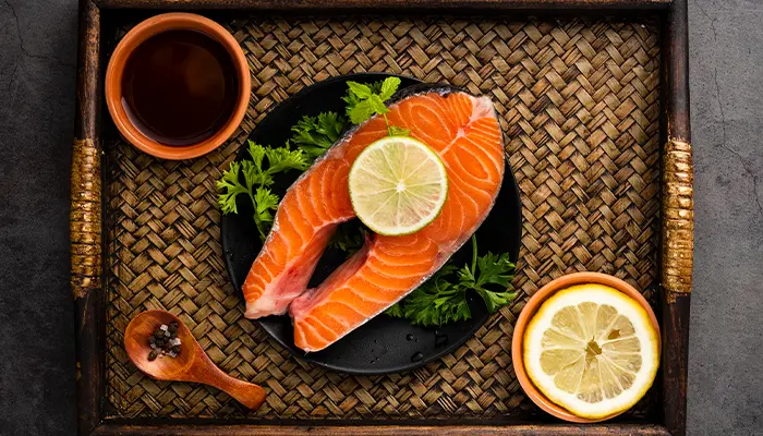 Các loại cá tốt cho người tiểu đường là cá hồi 