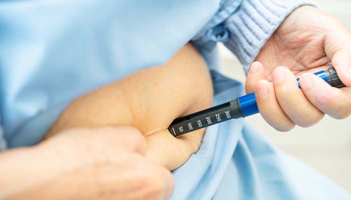 Bút tiêm Mounjaro 5mg được tiêm ở vị trí tốt nhất là vùng bụng 