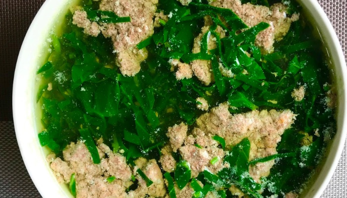 Canh rau ngót nấu cua