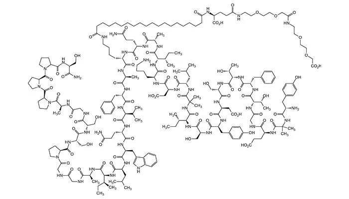 Cấu trúc hóa học của Tirzepatide