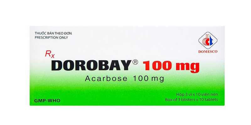 Thuốc Dorobay chứa thành phần Acarbose 100mg
