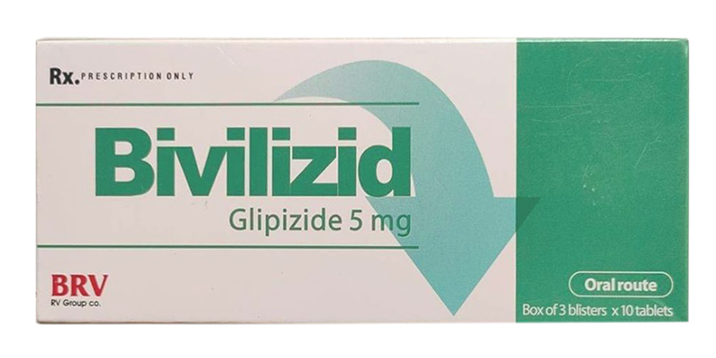 Bivilizid chứa lượng thành phần Glipizide 5mg