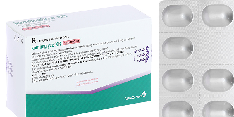 Saxagliptin có trong thuốc Komboglyze Xr 5mg/1000mg 