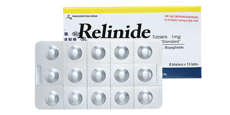 Thuốc Relinide 1mg có thành phần chính Repaglinide 