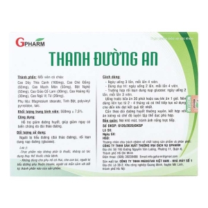 Thanh đường an Gpharm 60 viên