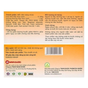 Diabetna Nam Dược hỗ trợ giảm đường huyết 40 viên