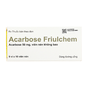 Acarbose Friulchem 50mg Famar hỗ trợ điều trị đái tháo đường típ 2 (90 viên)