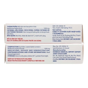 Glucofine 1000mg Domesco hỗ trợ điều trị đái tháo đường 30 viên