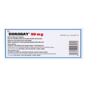 Dorobay 50mg Domesco điều trị đái tháo đường 30 viên