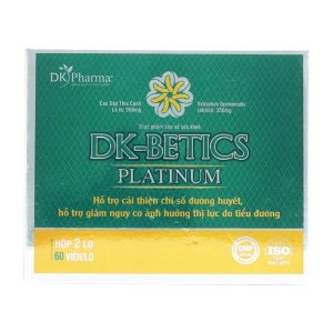 DK-Betics Platinum hỗ trợ cải thiện chỉ số đường huyết (hộp 2 lọ x 60 viên)