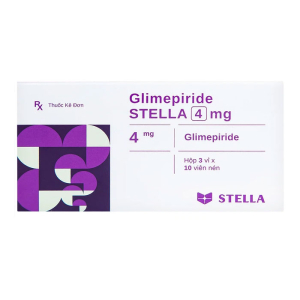 Glimepiride Stella 4mg kiểm soát đường huyết ở bệnh tiểu đường 30 viên