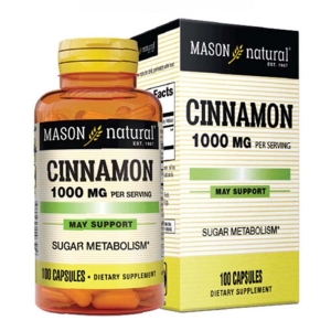 Mason Natural Cinnamon 1000mg - Hỗ trợ kiểm soát đường huyết 100 viên