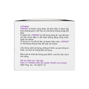 Fordia 850mg United điều trị đái tháo đường 100 viên