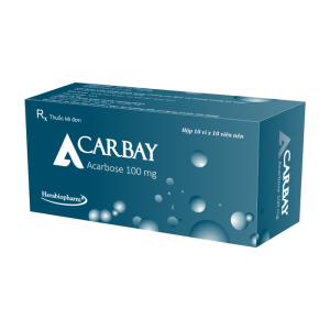 Acarbay 100mg Herabiopharm cải thiện kiểm soát đường huyết 100 viên