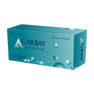 Acarbay 50mg Herabiopharm cải thiện kiểm soát đường huyết 100 viên