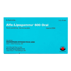 Alfa-Lipogamma 600 Oral Worwag trị đa thần kinh đái tháo đường 30 viên