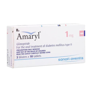 Amaryl 1mg Sanofi điều trị đái tháo đường 30 viên