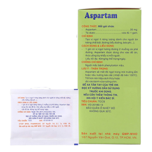 Aspartam Pharmedic chất tạo ngọt 50 gói x 1g