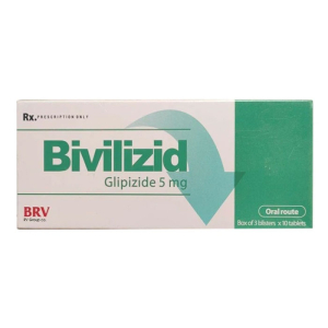 Bivilizid Glipizide 5mg BRV kiểm soát đường huyết 30 viên