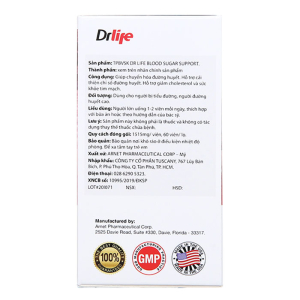 Blood Sugar Support Drlife hỗ trợ cân bằng đường huyết 60 viên