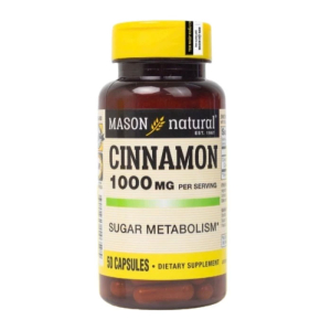 Cinnamon 1000mg Mason Natural - Hỗ trợ kiểm soát đường huyết 50 viên