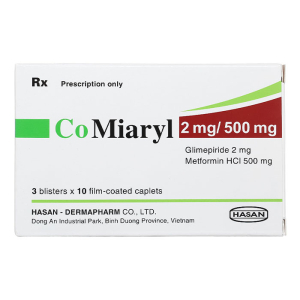 CoMiaryl 2mg/500mg Hasan điều trị đái tháo đường 30 viên