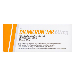 Diamicron MR 60mg Servier điều trị tiểu đường 30 viên