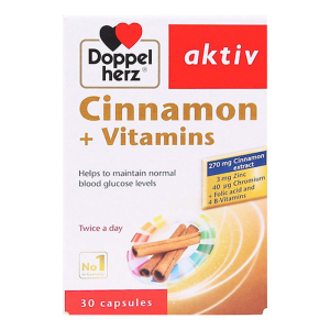 Doppelherz Aktiv Cinnamon + Vitamins giúp ổn định đường huyết 30 viên
