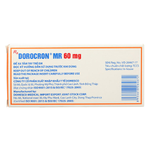 Dorocron MR 60mg Domesco điều trị đái tháo đường 30 viên