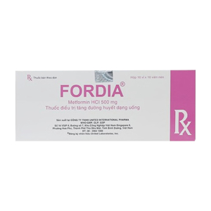 Fordia 500mg United Pharma điều trị tăng đường huyết 100 viên