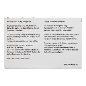 Galvus 50mg Novartis hỗ trợ điều trị đái tháo đường 28 viên