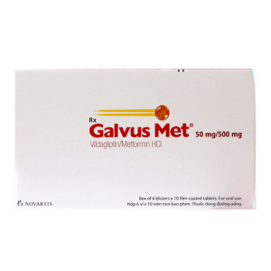 Galvus Met 50mg/500mg Novartis điều trị đái tháo đường 60 viên
