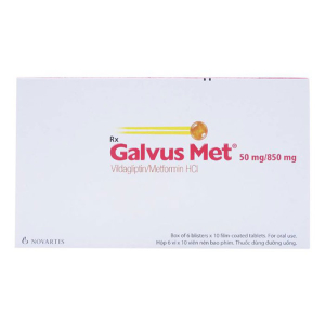 Galvus Met 50mg/850mg Novartis hỗ trợ điều trị đái tháo đường 60 viên