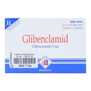 Glibenclamid Domesco điều trị đái tháo đường không phụ thuộc insulin 100 viên