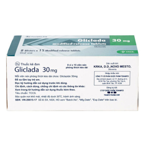 Gliclada 30mg KRKA điều trị bệnh tiểu đường 120 viên