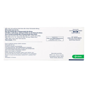Gliclada 60mg KRKA điều trị bệnh tiểu đường 30 viên