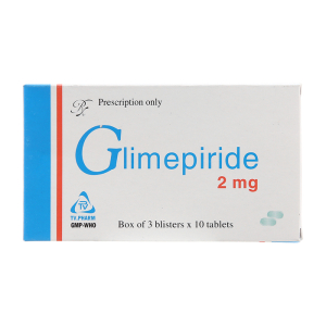 Glimepiride 2mg TV.Pharm điều trị đái tháo đường típ 2 (30 viên)