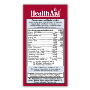 Glucobate Healthaid 60 viên – Giúp cải thiện chỉ số đường huyết