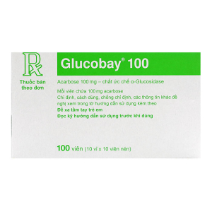 Glucobay 100 điều trị cho bệnh nhân đái tháo đường 100 viên