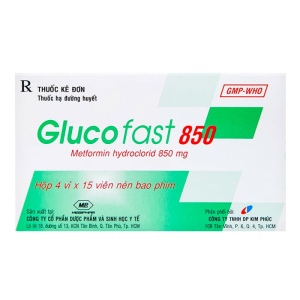 Glucofast 850 Mebiphar điều trị tiểu đường 60 viên
