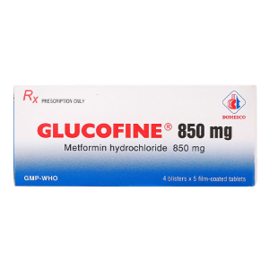 Glucofine 850mg Domesco điều trị đái tháo đường 20 viên