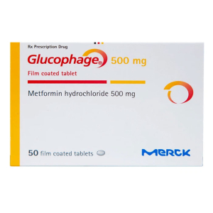 Glucophage 500mg Merck điều trị đái tháo đường 50 viên
