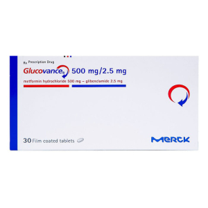 Glucovance 500mg/2.5mg Merck điều trị tiểu đường 30 viên