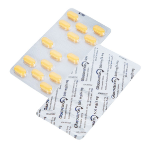 Glucovance 500mg/5mg Merck điều trị bệnh đái tháo đường 30 viên