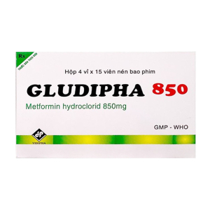 Gludipha 850mg Vidipha điều trị đái tháo đường 60 viên