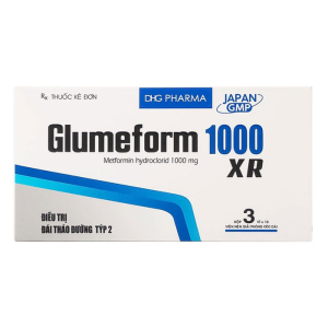 Glumeform 1000 XR DHG điều trị đái tháo đường 30 viên