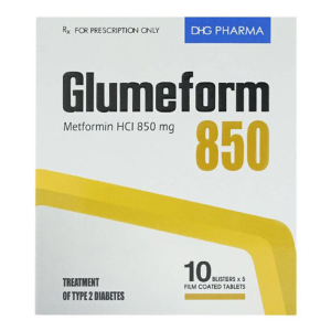 Glumeform 850 DHG Pharma điều trị bệnh đái tháo đường 50 viên