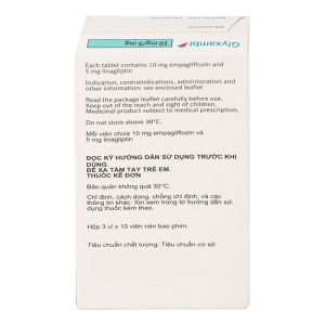 Glyxambi 10mg/5mg Boehringer điều trị đái tháo đường 30 viên