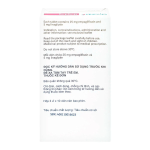 Glyxambi 25mg/5mg Boehringer điều trị đái tháo đường 30 viên