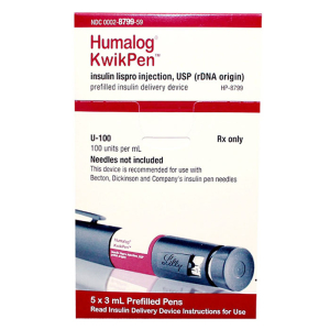 Humalog Kwikpen bút tiêm điều trị đái tháo đường 5 cây